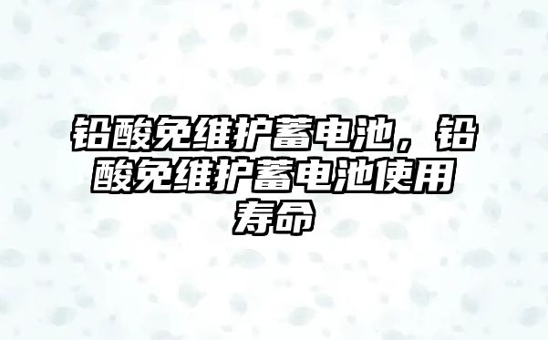 鉛酸免維護蓄電池，鉛酸免維護蓄電池使用壽命