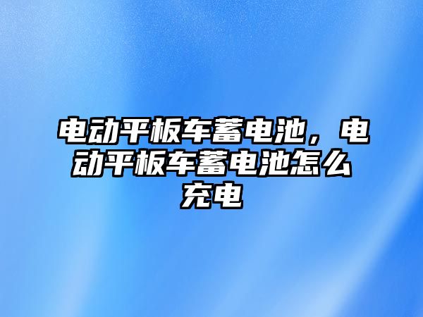 電動平板車蓄電池，電動平板車蓄電池怎么充電