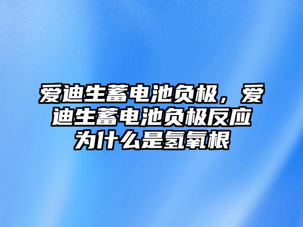 愛迪生蓄電池負極，愛迪生蓄電池負極反應為什么是氫氧根