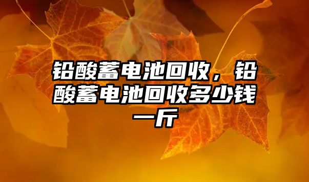 鉛酸蓄電池回收，鉛酸蓄電池回收多少錢一斤