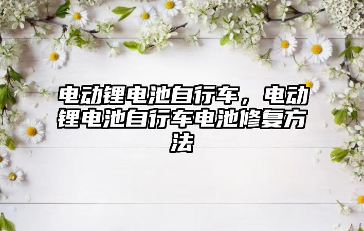 電動鋰電池自行車，電動鋰電池自行車電池修復方法