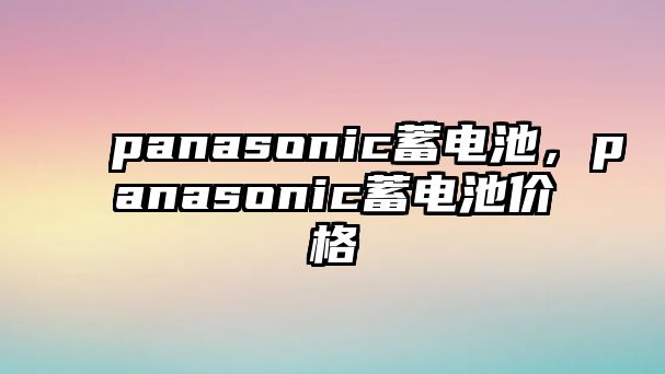 panasonic蓄電池，panasonic蓄電池價格