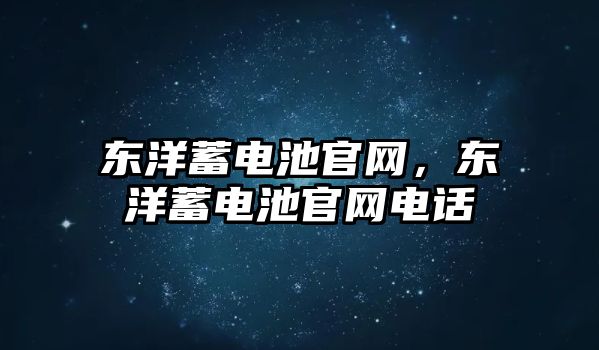 東洋蓄電池官網，東洋蓄電池官網電話