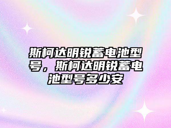 斯柯達明銳蓄電池型號，斯柯達明銳蓄電池型號多少安