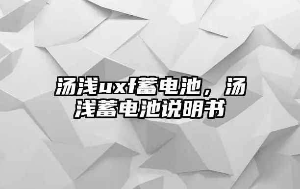 湯淺uxf蓄電池，湯淺蓄電池說明書