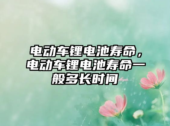 電動車鋰電池壽命，電動車鋰電池壽命一般多長時間