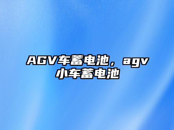 AGV車蓄電池，agv小車蓄電池