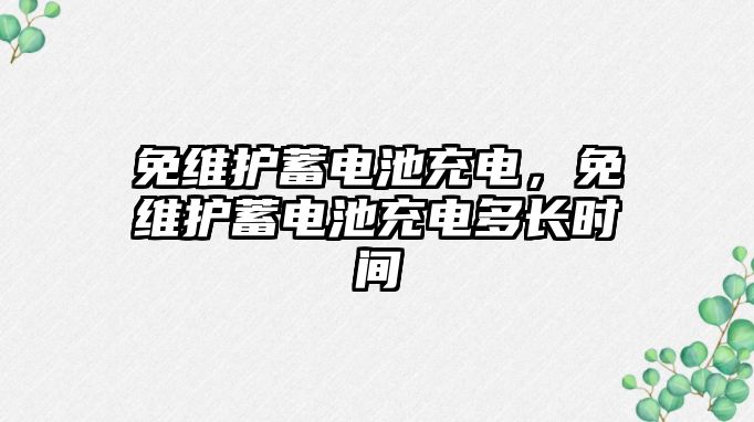 免維護蓄電池充電，免維護蓄電池充電多長時間