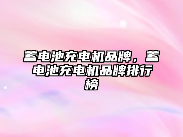 蓄電池充電機品牌，蓄電池充電機品牌排行榜