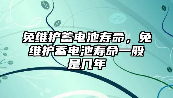 免維護蓄電池壽命，免維護蓄電池壽命一般是幾年