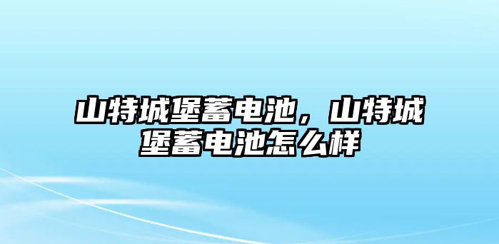 山特城堡蓄電池，山特城堡蓄電池怎么樣