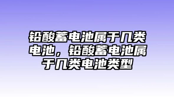 鉛酸蓄電池屬于幾類電池，鉛酸蓄電池屬于幾類電池類型