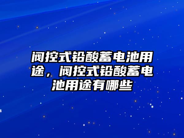 閥控式鉛酸蓄電池用途，閥控式鉛酸蓄電池用途有哪些