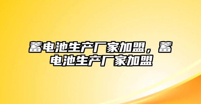 蓄電池生產廠家加盟，蓄電池生產廠家加盟