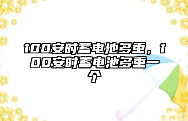 100安時蓄電池多重，100安時蓄電池多重一個