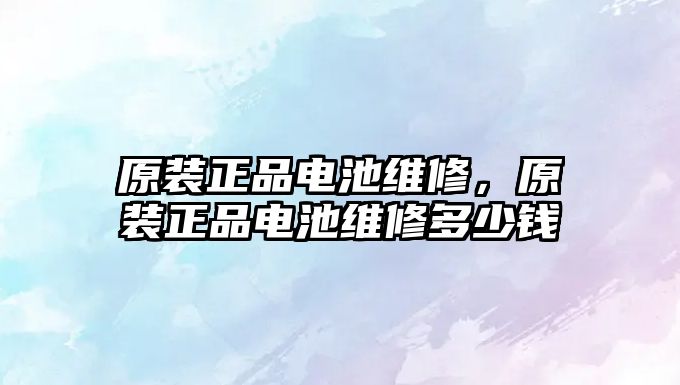 原裝正品電池維修，原裝正品電池維修多少錢