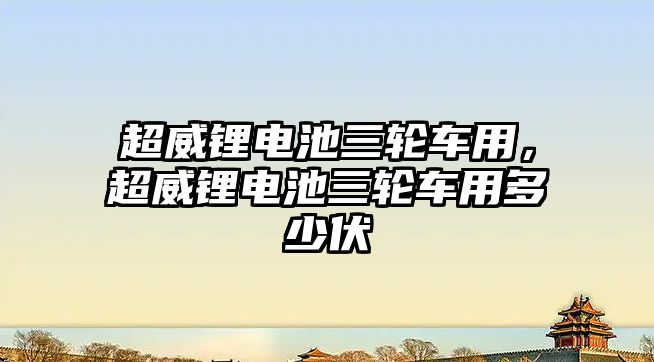 超威鋰電池三輪車用，超威鋰電池三輪車用多少伏