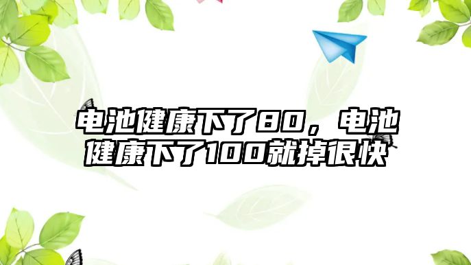 電池健康下了80，電池健康下了100就掉很快