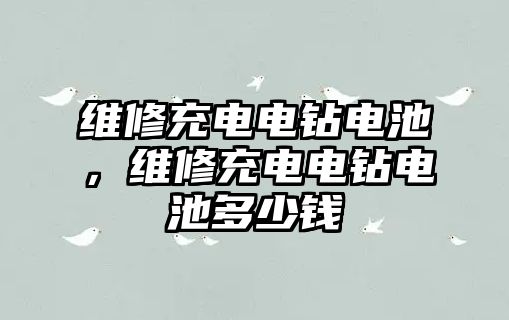 維修充電電鉆電池，維修充電電鉆電池多少錢