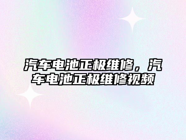 汽車電池正極維修，汽車電池正極維修視頻