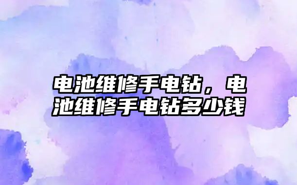 電池維修手電鉆，電池維修手電鉆多少錢