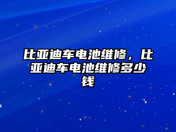 比亞迪車電池維修，比亞迪車電池維修多少錢