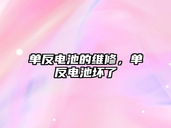 單反電池的維修，單反電池壞了