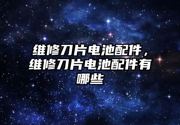 維修刀片電池配件，維修刀片電池配件有哪些