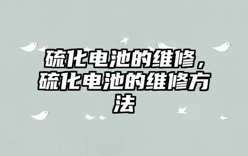 硫化電池的維修，硫化電池的維修方法