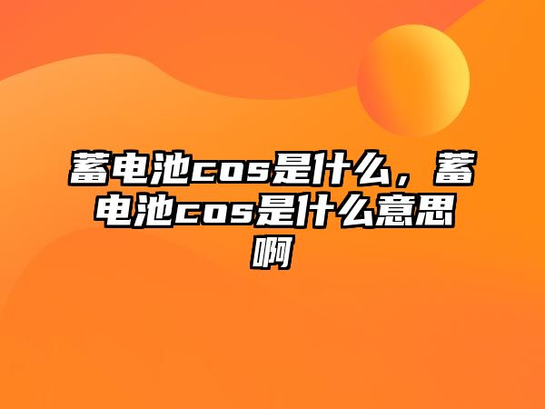 蓄電池cos是什么，蓄電池cos是什么意思啊