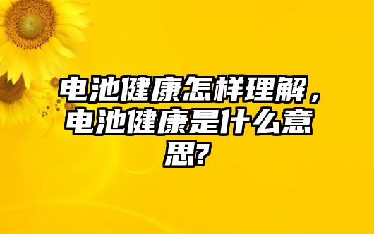 電池健康怎樣理解，電池健康是什么意思?