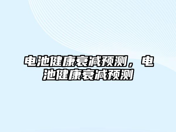 電池健康衰減預測，電池健康衰減預測