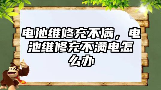 電池維修充不滿，電池維修充不滿電怎么辦