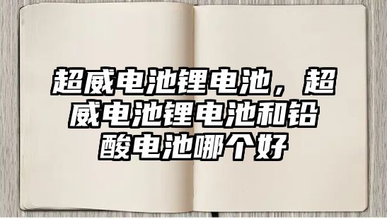 超威電池鋰電池，超威電池鋰電池和鉛酸電池哪個好